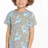 Outlet Batman All Over Logos Boys Crew Neck Tee Kids/BOY Boys