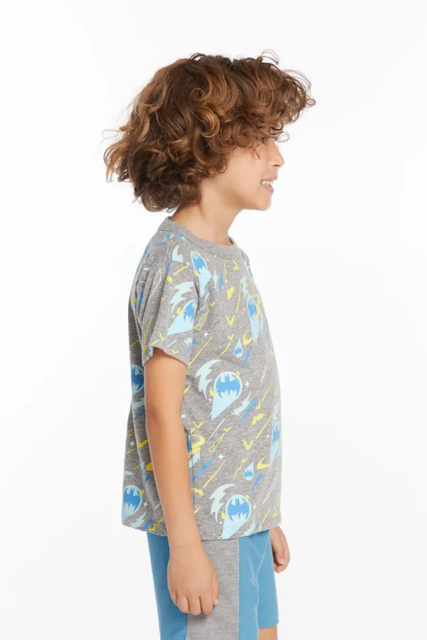 Outlet Batman All Over Logos Boys Crew Neck Tee Kids/BOY Boys
