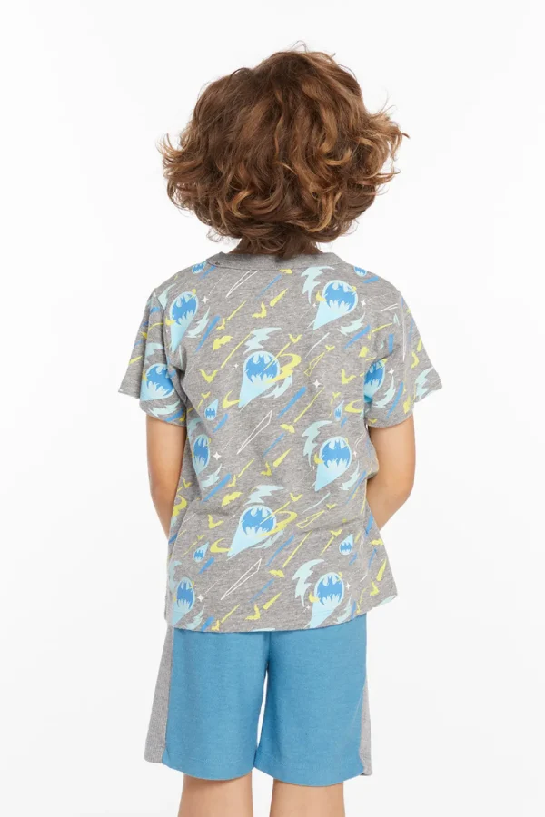 Outlet Batman All Over Logos Boys Crew Neck Tee Kids/BOY Boys