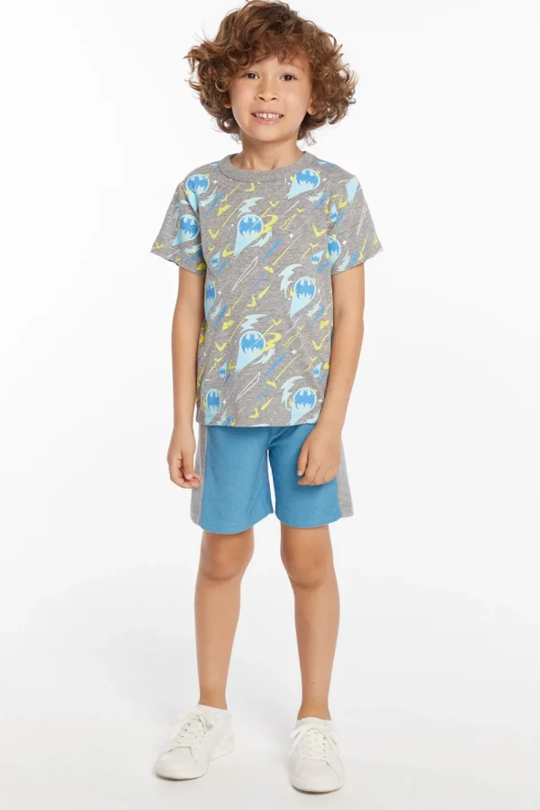 Outlet Batman All Over Logos Boys Crew Neck Tee Kids/BOY Boys