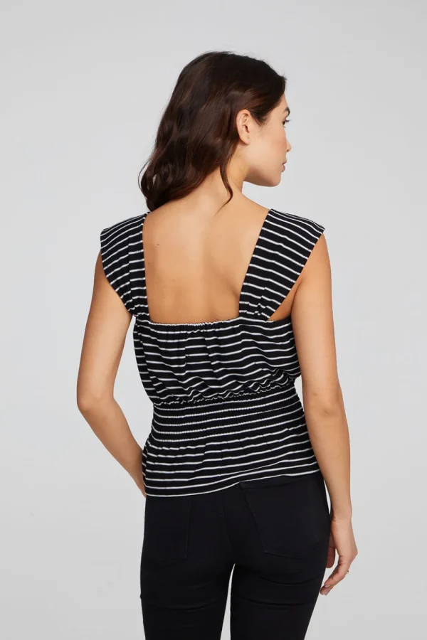 Fashion Bayshore Tank Top - Black And White Stripe Women Loungewear | Tops