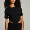 New Bayside True Black Tee Women Loungewear | Tops