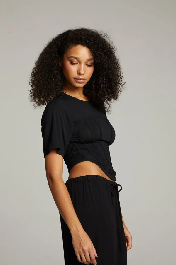 New Bayside True Black Tee Women Loungewear | Tops