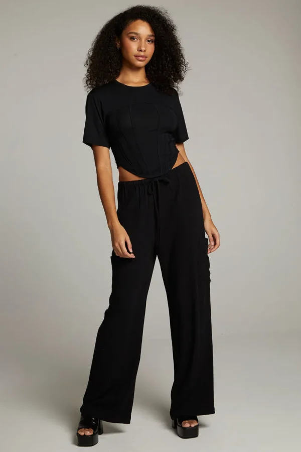 New Bayside True Black Tee Women Loungewear | Tops