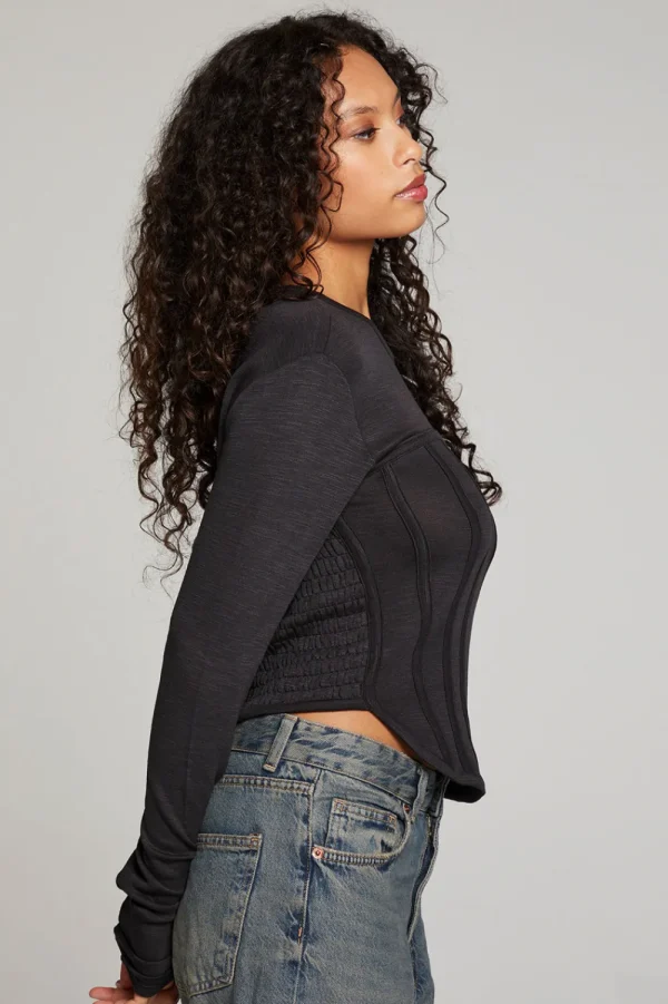 Discount Baysidee Licorice Long Sleeve Women Loungewear | Tops