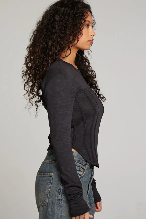 Discount Baysidee Licorice Long Sleeve Women Loungewear | Tops