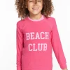 Clearance Beach Club Girls Cozy Knit Raglan Pullover Kids Girls
