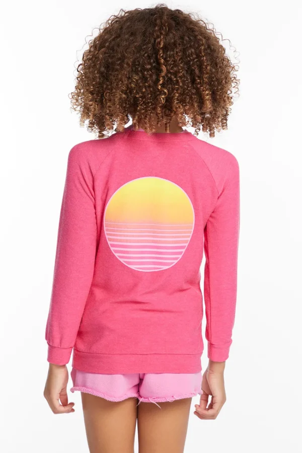 Clearance Beach Club Girls Cozy Knit Raglan Pullover Kids Girls