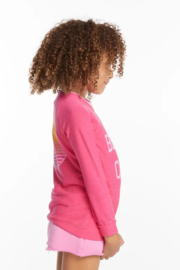 Clearance Beach Club Girls Cozy Knit Raglan Pullover Kids Girls