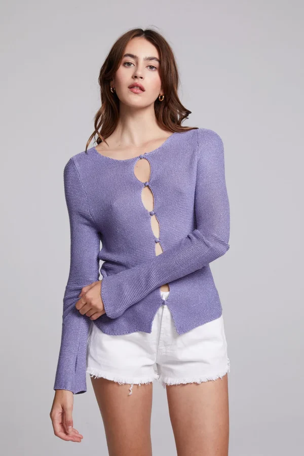 Discount Bianca Violet Sweater Women Outerwear | Loungewear