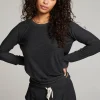 Store Black Long Sleeve Raglan Pullover Women Loungewear | Tops