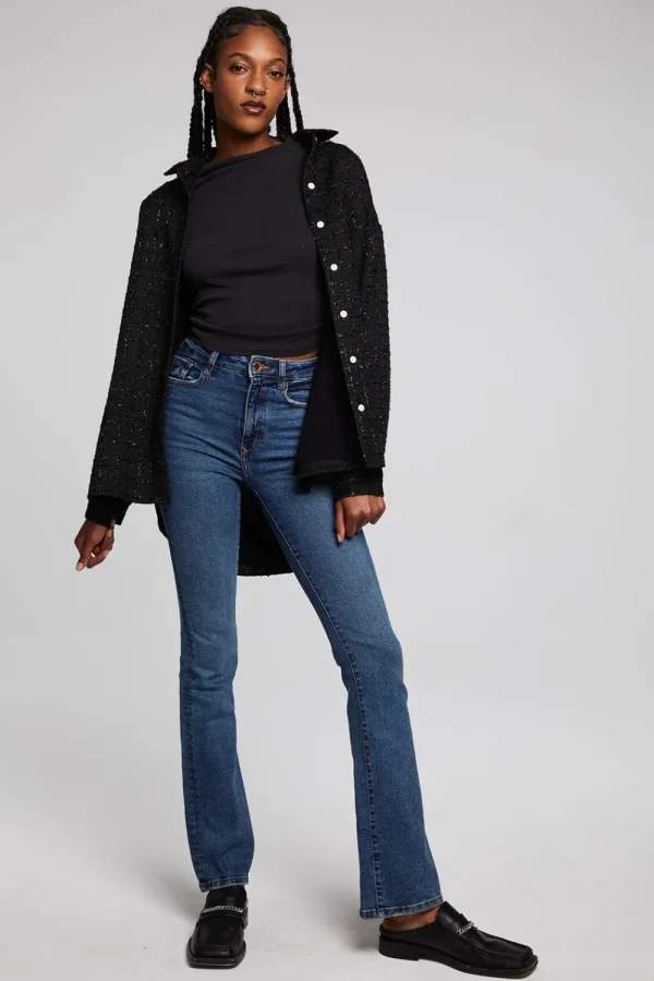 Online Blake Licorice Button Down Women Loungewear | Tops