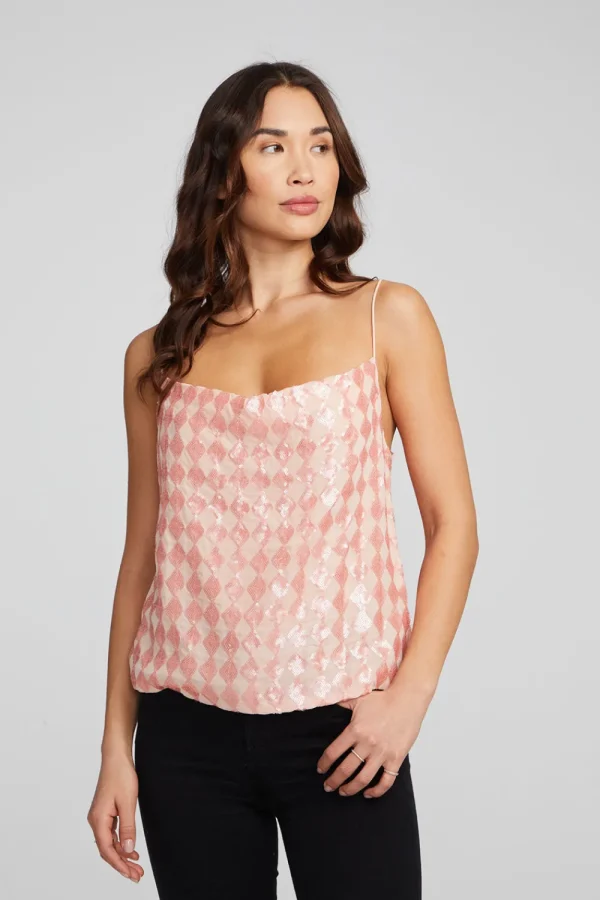 Flash Sale Bleeker Tank Top Embellished Check Women Loungewear | Tops