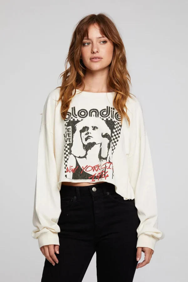 Cheap Blondie New York City 1974 Pullover Women Loungewear | Music