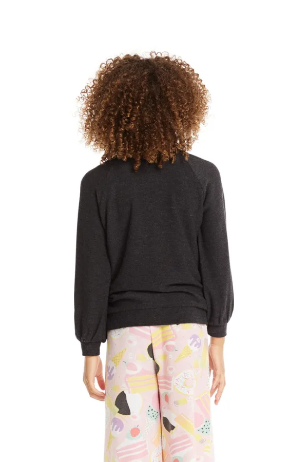 Cheap Blouson Sleeve Licorice Raglan Pullover Kids Girls