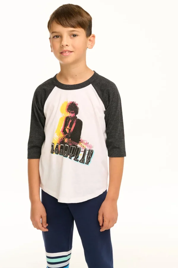 Sale Bob Dylan - Optical Illusion Baseball Tee Women/Kids/BOY Boys | Music