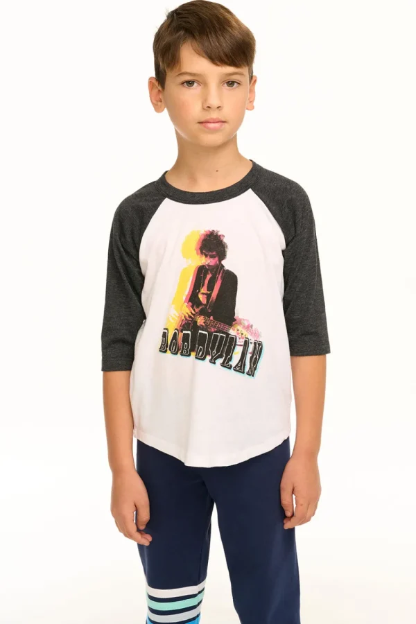 Sale Bob Dylan - Optical Illusion Baseball Tee Women/Kids/BOY Boys | Music