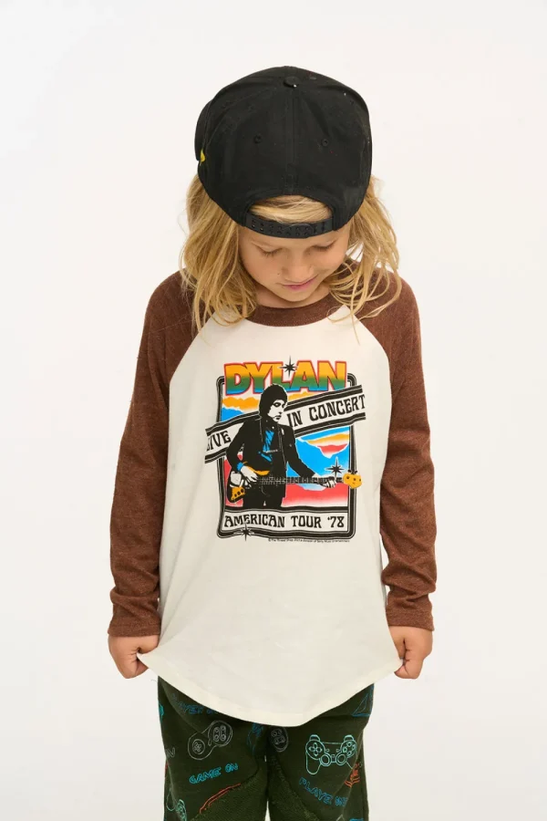 Best Sale Bob Dylan Live In Concert Boys Baseball Tee Women/Kids/BOY Boys | Music