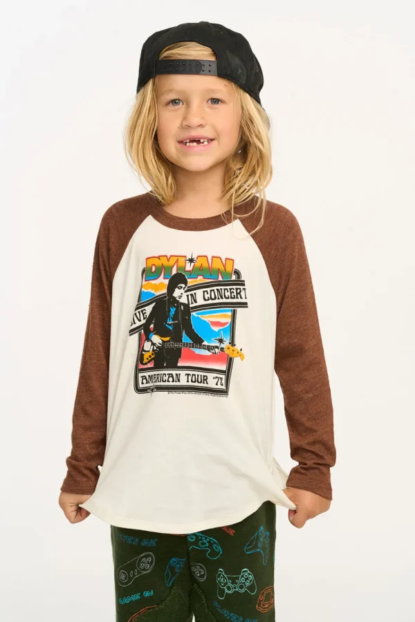 Best Sale Bob Dylan Live In Concert Boys Baseball Tee Women/Kids/BOY Boys | Music