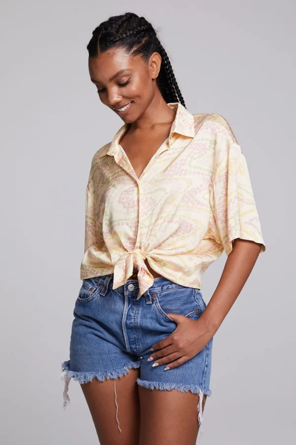 Best Bocelli Vanilla Button Down Women Loungewear | Tops