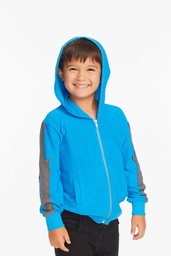 Discount Bolt Blue Danube Long Sleeve Zip Up Hoodie Kids/BOY Boys