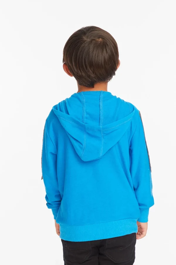 Discount Bolt Blue Danube Long Sleeve Zip Up Hoodie Kids/BOY Boys