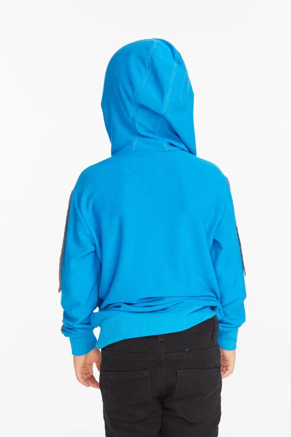 Discount Bolt Blue Danube Long Sleeve Zip Up Hoodie Kids/BOY Boys