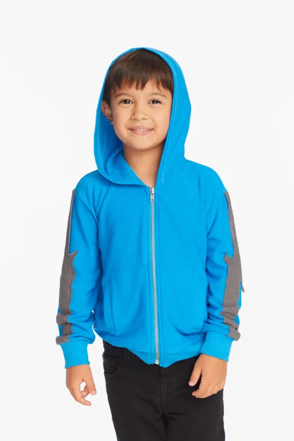 Discount Bolt Blue Danube Long Sleeve Zip Up Hoodie Kids/BOY Boys
