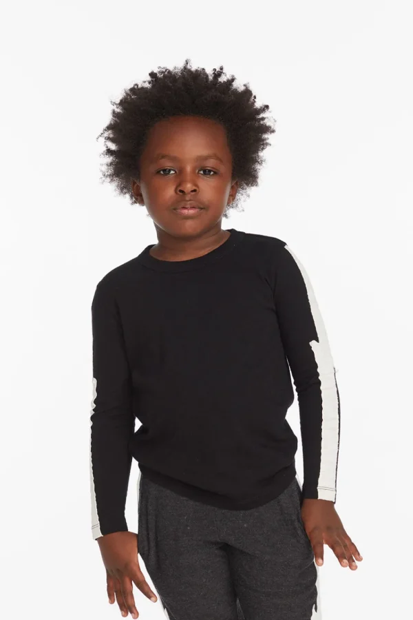 Outlet Bolt Crew Neck Licorice Long Sleeve Tee Kids/BOY Boys