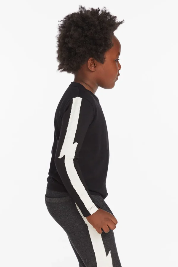 Outlet Bolt Crew Neck Licorice Long Sleeve Tee Kids/BOY Boys