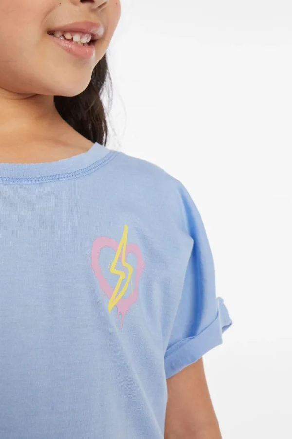 New Bolt Heart Girls Tee Kids Girls