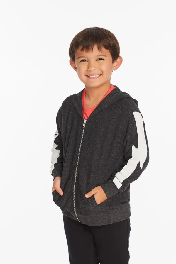 Shop Bolt Licorice Long Sleeve Zip Up Hoodie Kids/BOY Boys