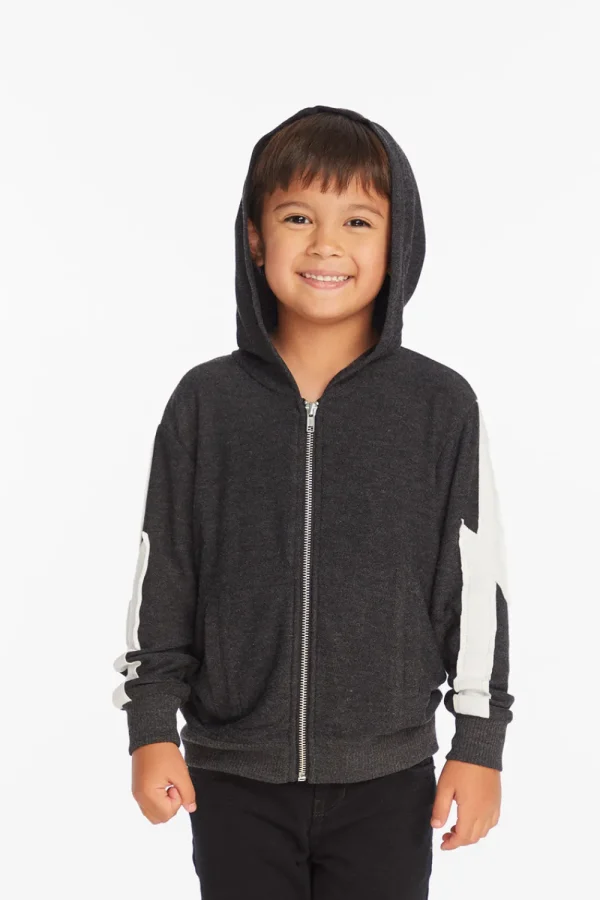 Shop Bolt Licorice Long Sleeve Zip Up Hoodie Kids/BOY Boys