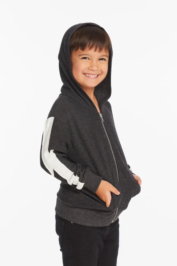 Shop Bolt Licorice Long Sleeve Zip Up Hoodie Kids/BOY Boys