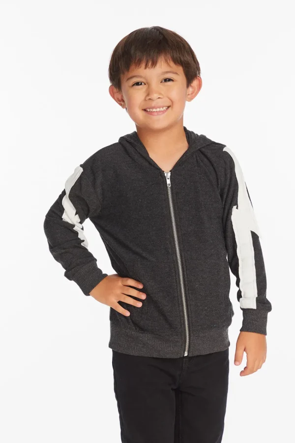 Shop Bolt Licorice Long Sleeve Zip Up Hoodie Kids/BOY Boys