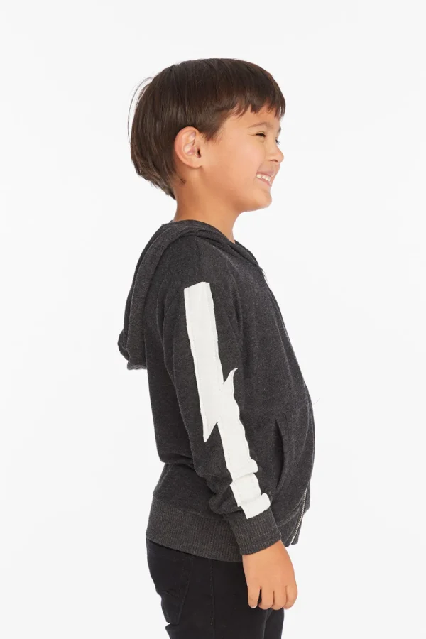 Shop Bolt Licorice Long Sleeve Zip Up Hoodie Kids/BOY Boys