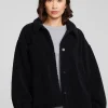 Hot Bolt Shadow Black Jacket Women Outerwear | Loungewear