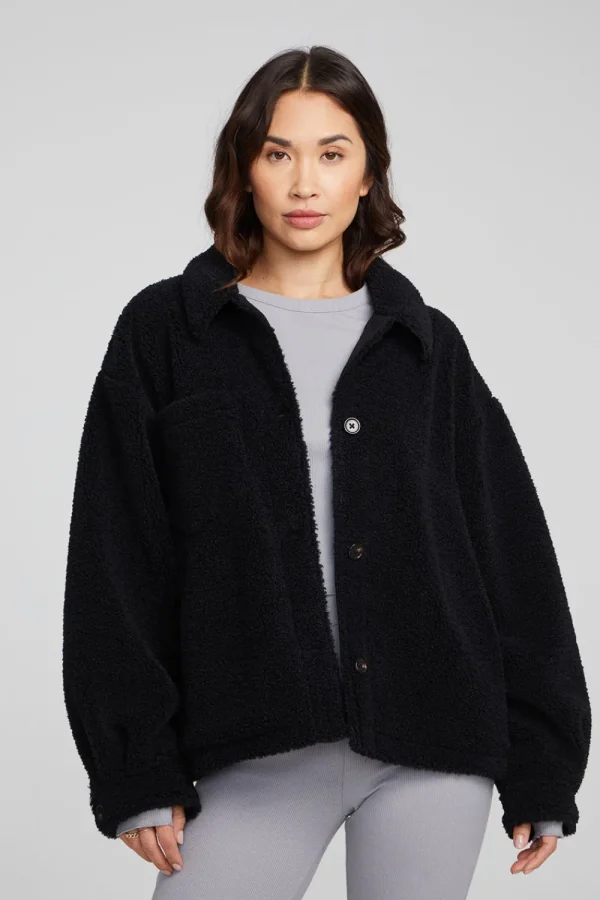 Hot Bolt Shadow Black Jacket Women Outerwear | Loungewear
