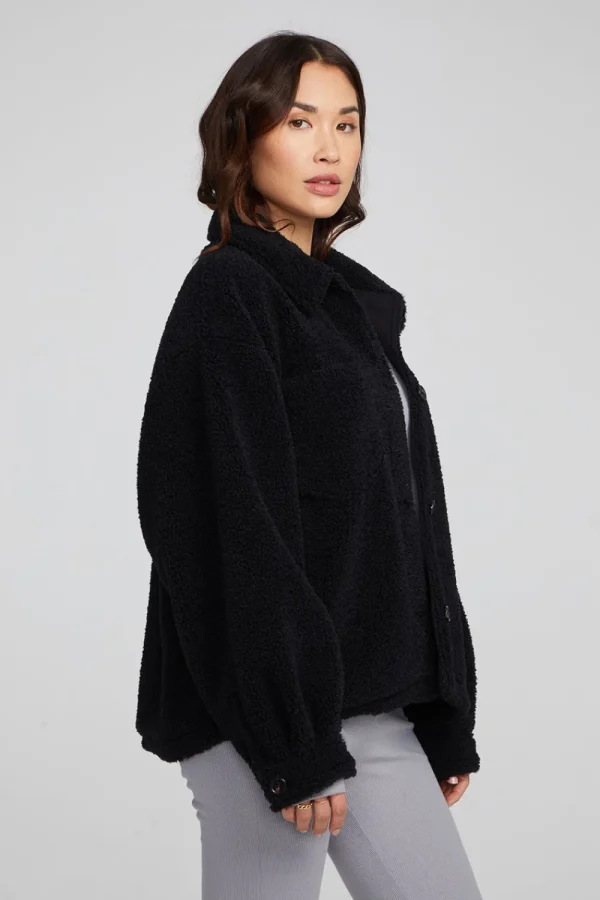 Hot Bolt Shadow Black Jacket Women Outerwear | Loungewear