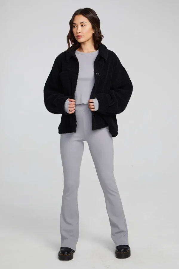 Hot Bolt Shadow Black Jacket Women Outerwear | Loungewear