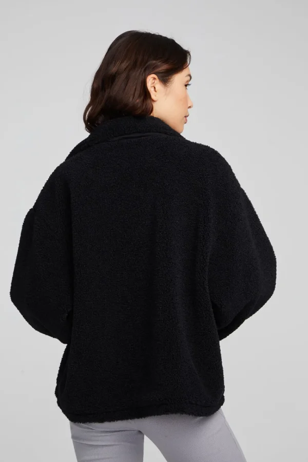 Hot Bolt Shadow Black Jacket Women Outerwear | Loungewear