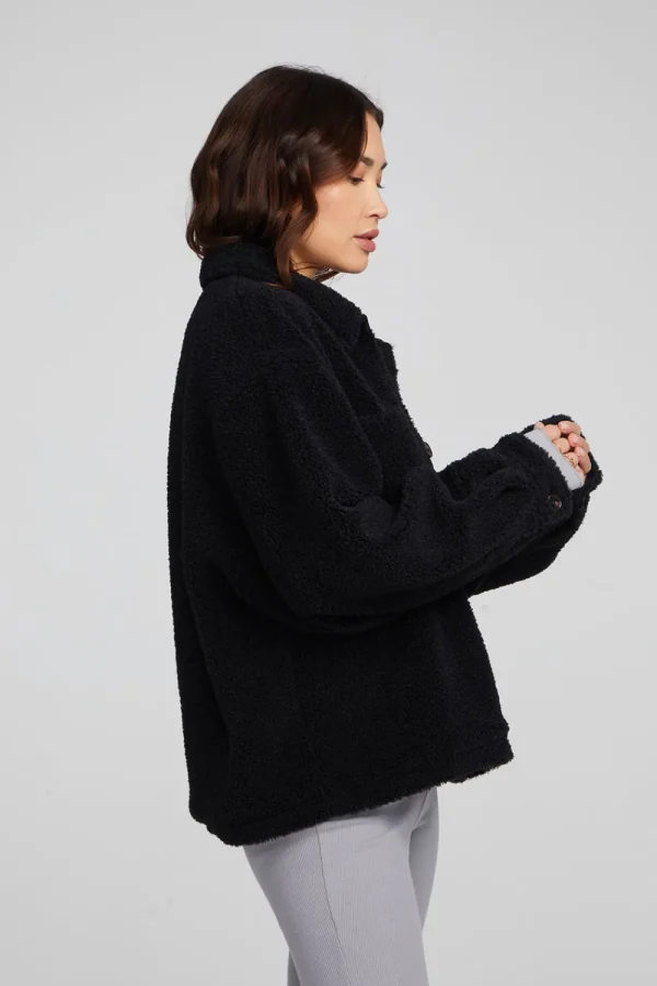 Hot Bolt Shadow Black Jacket Women Outerwear | Loungewear