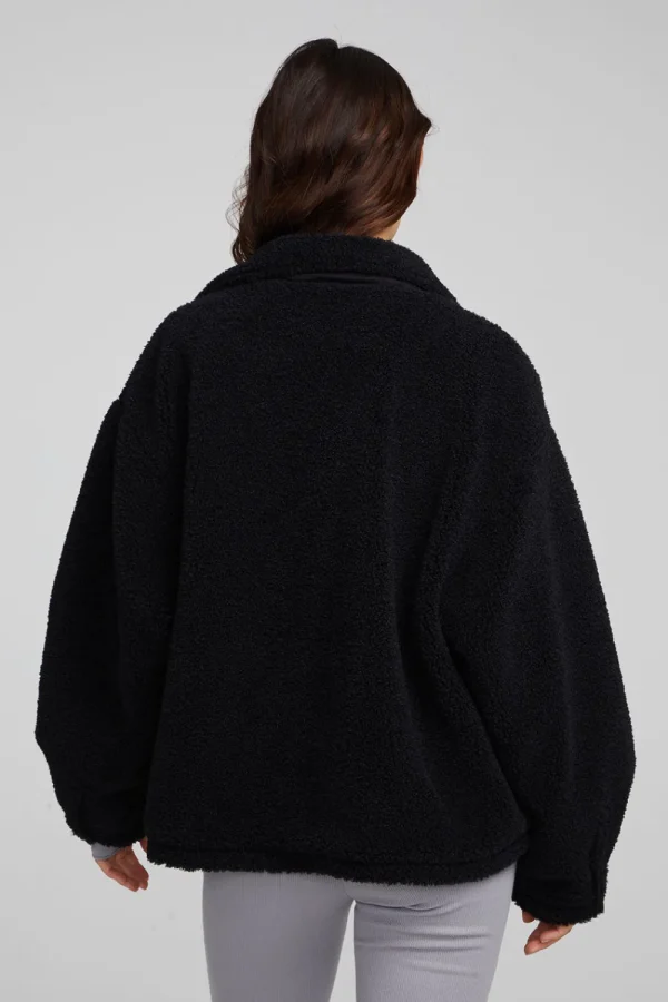 Hot Bolt Shadow Black Jacket Women Outerwear | Loungewear