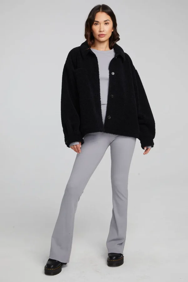Hot Bolt Shadow Black Jacket Women Outerwear | Loungewear