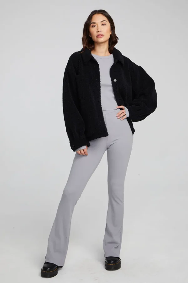 Hot Bolt Shadow Black Jacket Women Outerwear | Loungewear