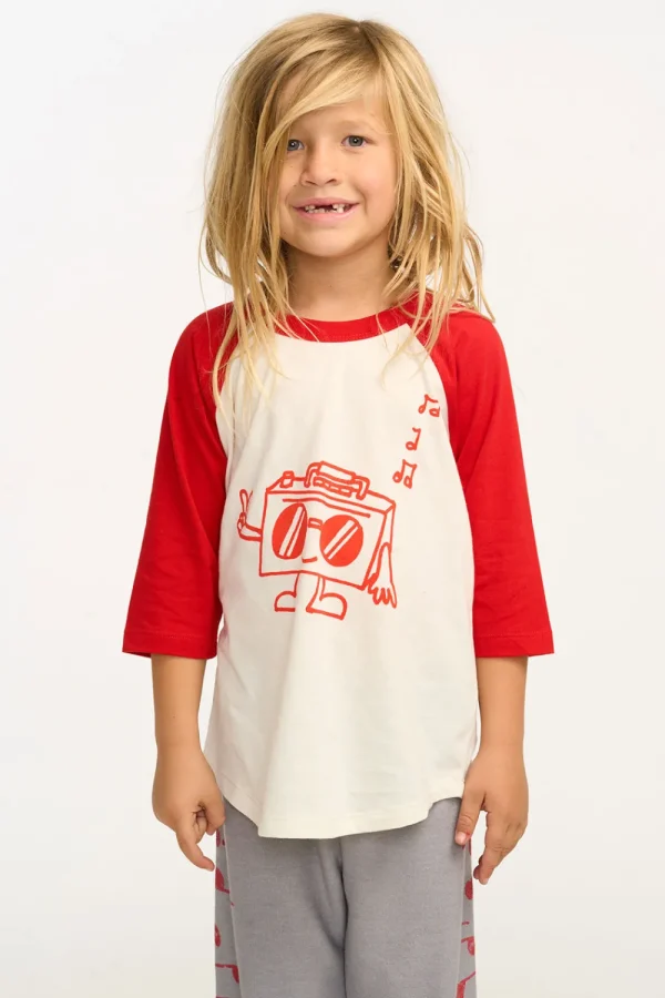 New Boombox Boys 3/4 Sleeve Raglan Baseball Tee Kids/BOY Boys