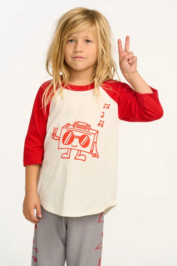 New Boombox Boys 3/4 Sleeve Raglan Baseball Tee Kids/BOY Boys