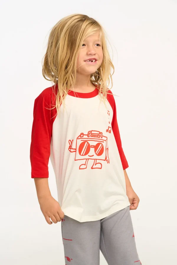 New Boombox Boys 3/4 Sleeve Raglan Baseball Tee Kids/BOY Boys