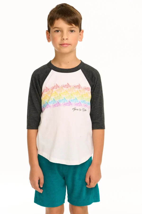 Sale Born To Ride Baseball Tee Kids/BOY Boys