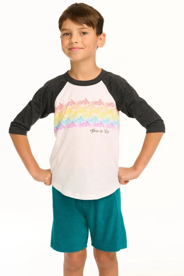 Sale Born To Ride Baseball Tee Kids/BOY Boys